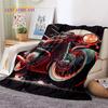 Motocross Modern retro Motorfiets Zachte Flanellen Deken voor Bed Slaapkamer Bank Picknick, Plaid voor Deksel Buiten Vrije tijd Cadeau