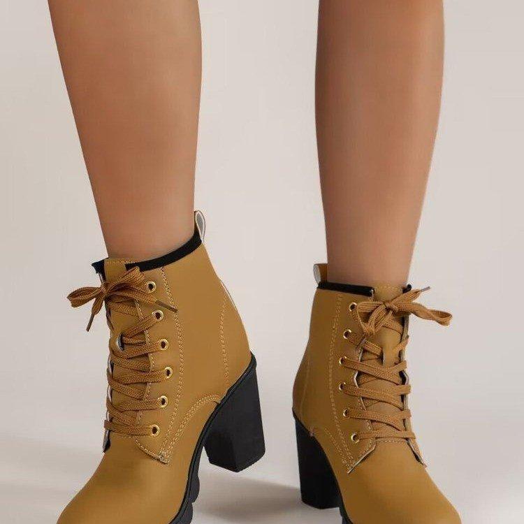 

Большие размеры женские сапоги короткие сапоги на толстом каблуке ботинки Martin женские ботинки на шнуровке с круглым носком женские сапоги короткие сапоги на толстом каблуке сапоги drop bare boots 42