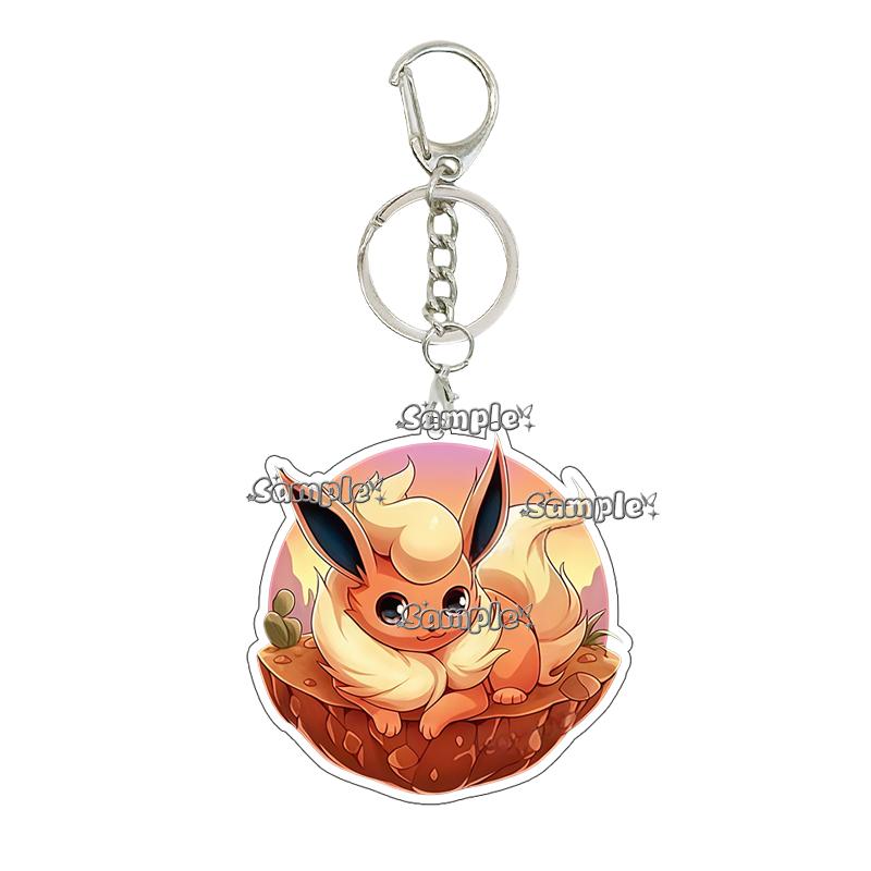 Eevee Acrylic Keychain Anime Cartoon Umbreon Jolteon Leafeon Sylveon Cute Character Accessory Backpack Pendant Decoration Gift