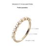 Versatile Half-Eternity Pavé Moissanite Ring: 925 Silver with 18K Gold Plate, Simple Thin Style, Stackable Fashionable Women's Ring