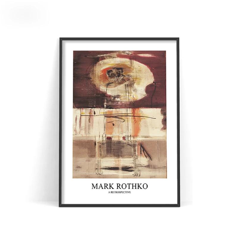 Famous Mark Rothko Abstract Watercolor Canvas Painting Poster and Print Wall Art Picture for Living Room Cuadros Home Decoration