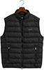 Winter Jacket GANT Light Gilet Quilted Vest Striped Look Black
