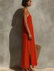 Bohemian Square Neck Adjustable Strap Maxi Dress