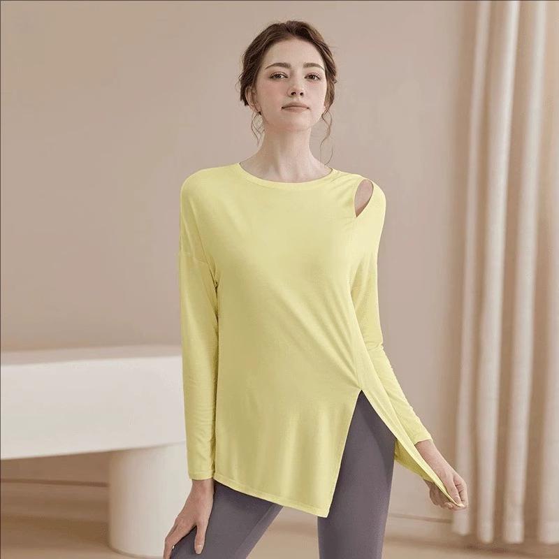 Premium Women's Long-Sleeve Slimming Yoga and Fitness Top for Spring and Autumn