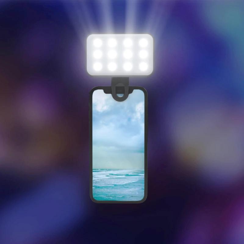 Mini Clip-on LED Light Selfie Light Battery for IPhone Samsung Huawei Xiaomi Smartphones Led Lights Ring Light with Tripod