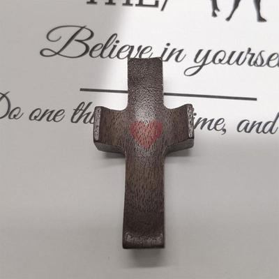 Palm Wooden Cross Prayer Gift for Comfort Bereavement and Religious Ceremony Home Decor