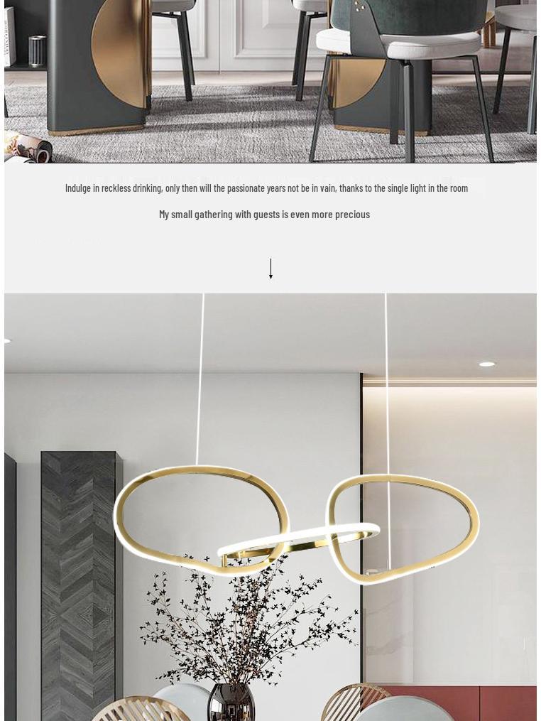 Postmodern Minimalist Designer Pendant Light for Bar, Hotel, or Villa