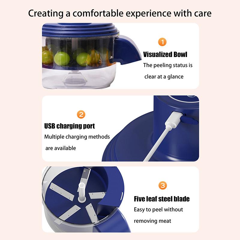 Elektrikli Üzüm Soyma Makinesi, Otomatik Küçük Meyve Sarımsak Soyma Makinesi Kiraz Domates Sarımsak Kabuk Soyucu Alet