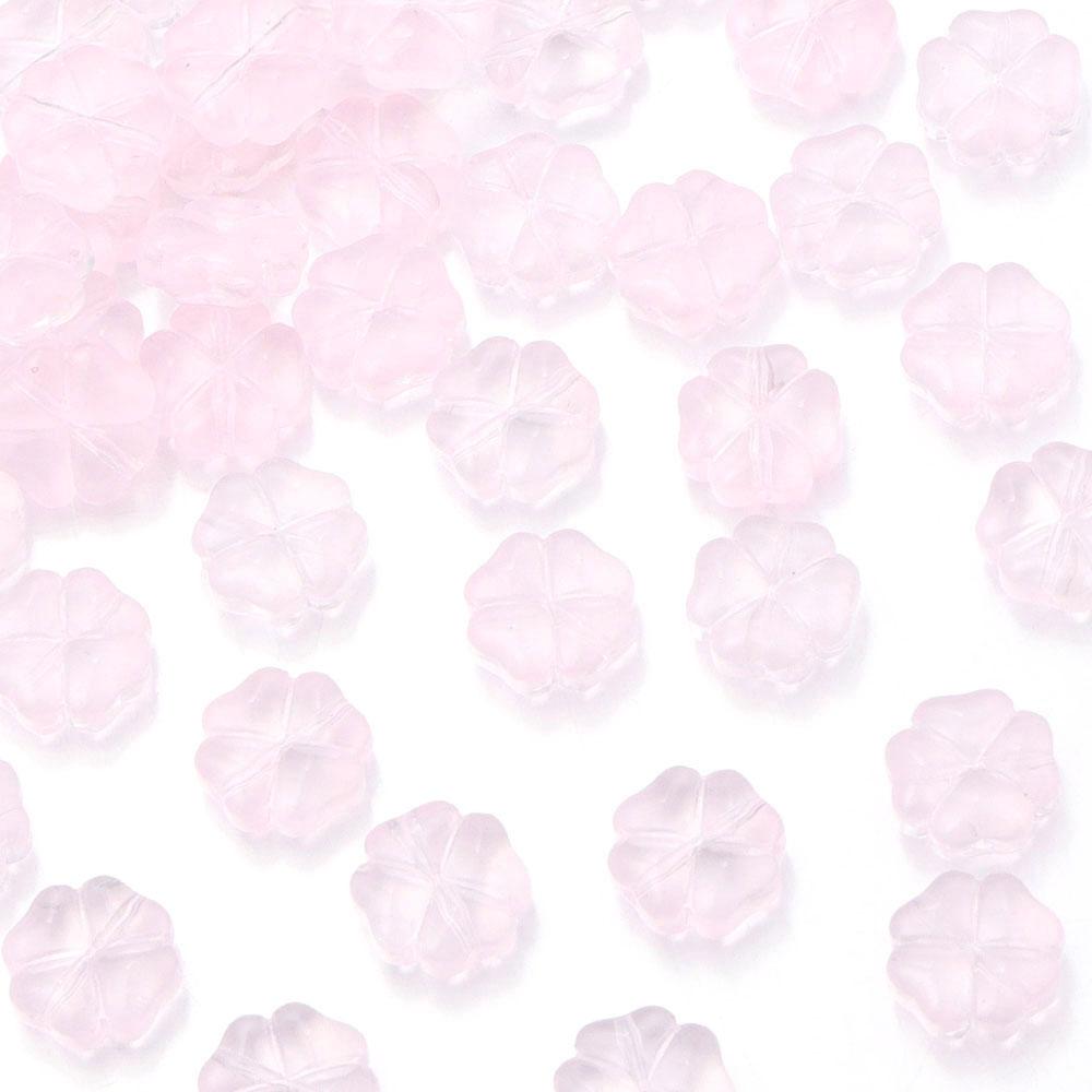 50pcs/lot 10mm Colorful Four-leaf Clover Shape Lampwork Beads For Jewelry Making Loose Spacer Glass Beads DIY Bracelet Earrings