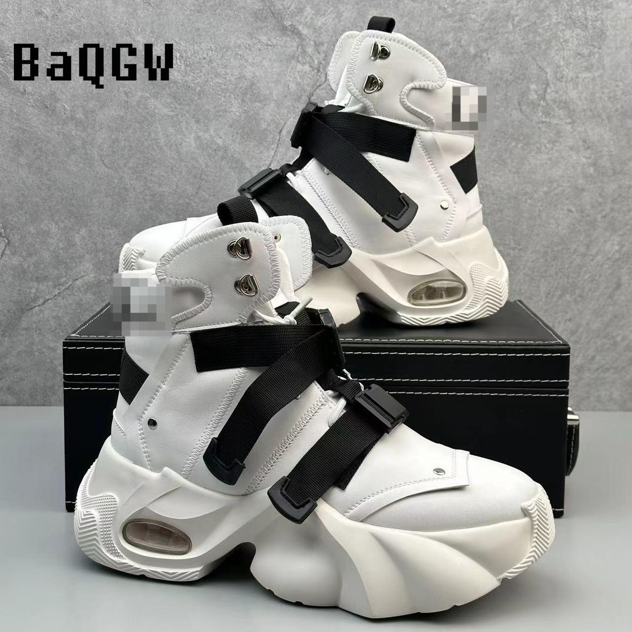 Мода Мода Бренд Дизайнер Белые Толстая Подошва Повседневные Кеды для Мужчин Лоферы — фото 3