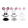 Delicate Mouse Ears Headband Bows Tail Skirt Costume Set Cosplay Headpiece Accessories For Stage Shows Themed Parties