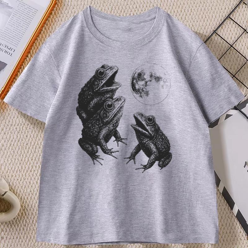 Vintage Pigeon And Moon Print Tshirt Unisex Unisex Pigeon Lover Gift Tshirts Casual Short Sleeve Meme Animal Fun T Shirt