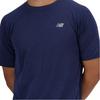 New Balance T Shirts Men's Blue Crew Neck Moderate Straight Fit MT41080-NNY
