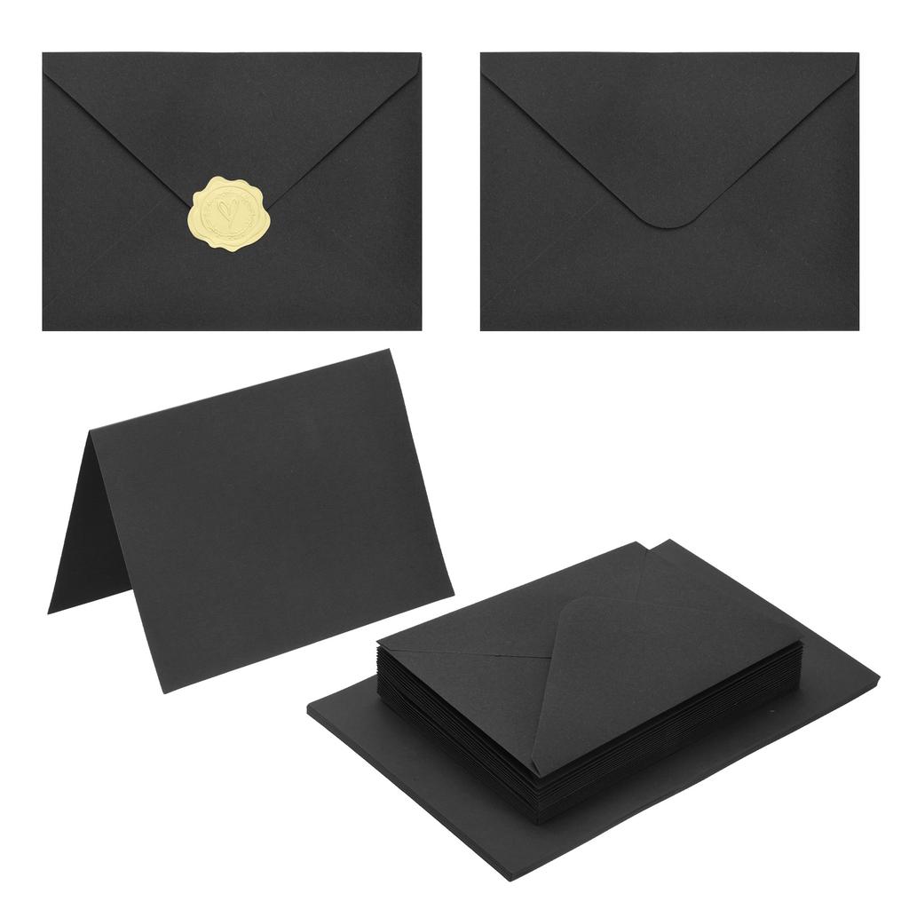 20Sets 4x6 Blank Cards and Envelopes V Flap A6 Envelopes with Cardstock & Gold Stickers for Greeting Cards Wedding Invitations