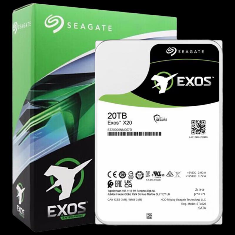 Seagate Exos X20 20TB SATA Enterprise Hard Drive