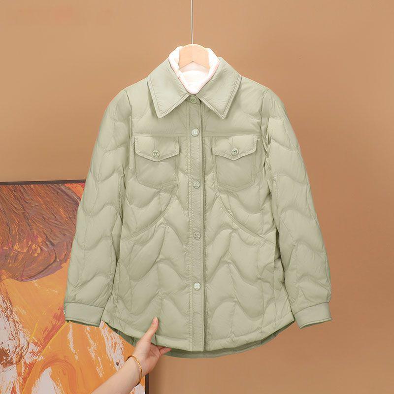 

New winter down jacket short fashion loose light versatile warm jacket L