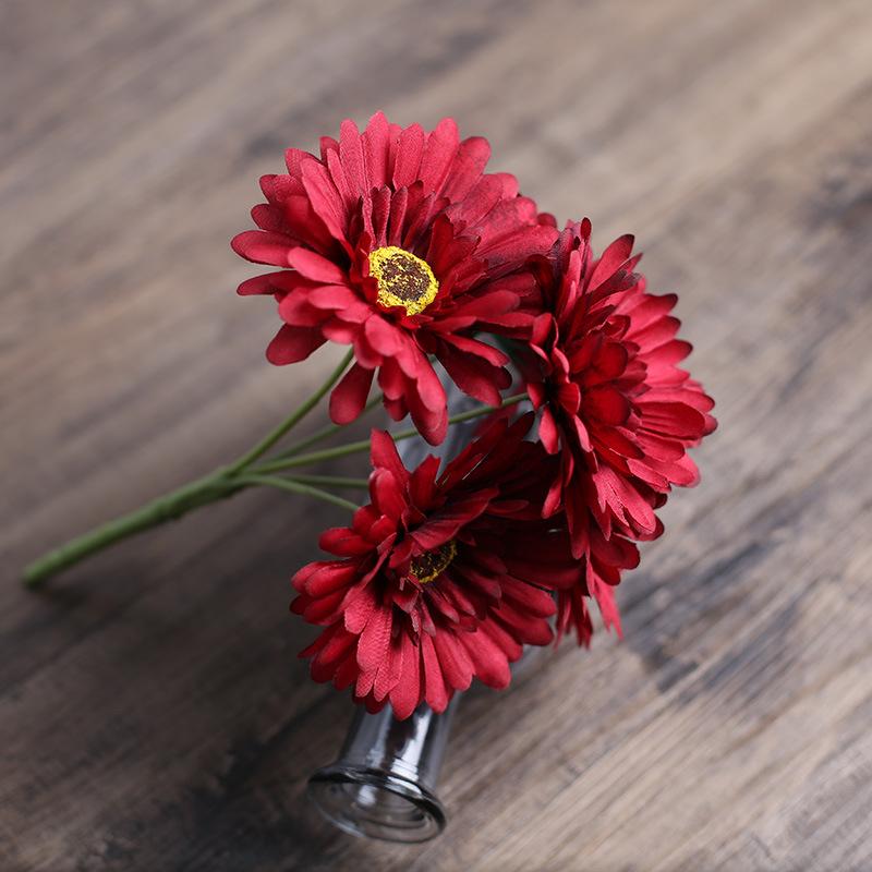 Imitation Flower Fran Flower Gerbera Small Daisy Flower Art Manual Flower Arrangement Wedding Decoration Bouquet Flowers