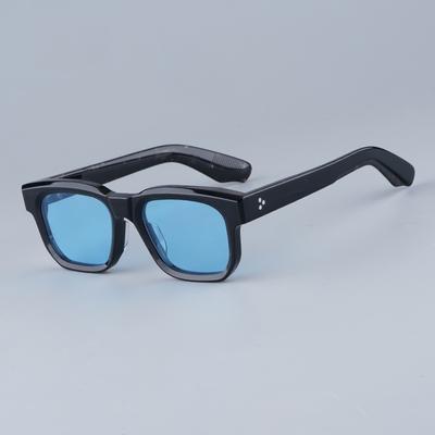 Quadratische Handgefertigte Acetat-Sonnenbrille Uv400 Designer Japanische Marke Klassische Herren Optische Vintage-Brille mit Sehstärke