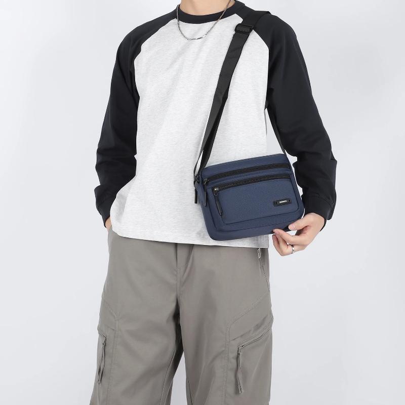 New Fashion Men's Crossbody Bag – Big Capacity Nylon Shoulder Bag with Multiple Pockets for Work & Travel