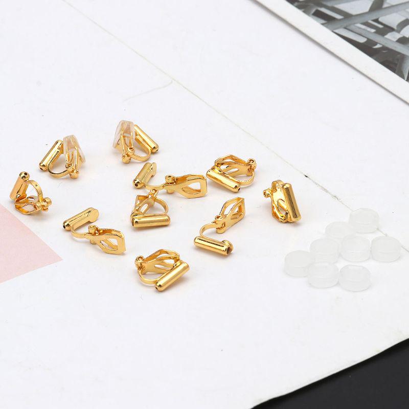 20x Clip-on Earrings Converter with Comfort Earring Pads DIY for Non-Pierced Ear