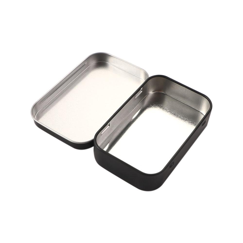 Kit de Supraviețuire Bijuterii Organizator Monede Negru Cutie Metalică Golă Neagră Cutie de Depozitare Cutie Bomboane Etui Carduri