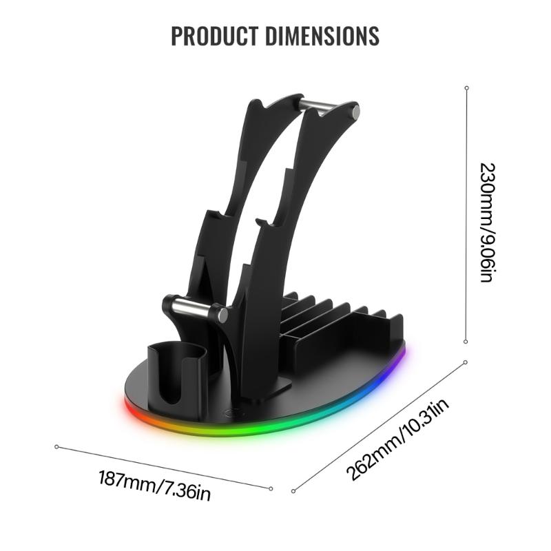 Colorful Light Stand For Controllers And Game Accessories Storage Headset Organization With DIY Design And Color Option