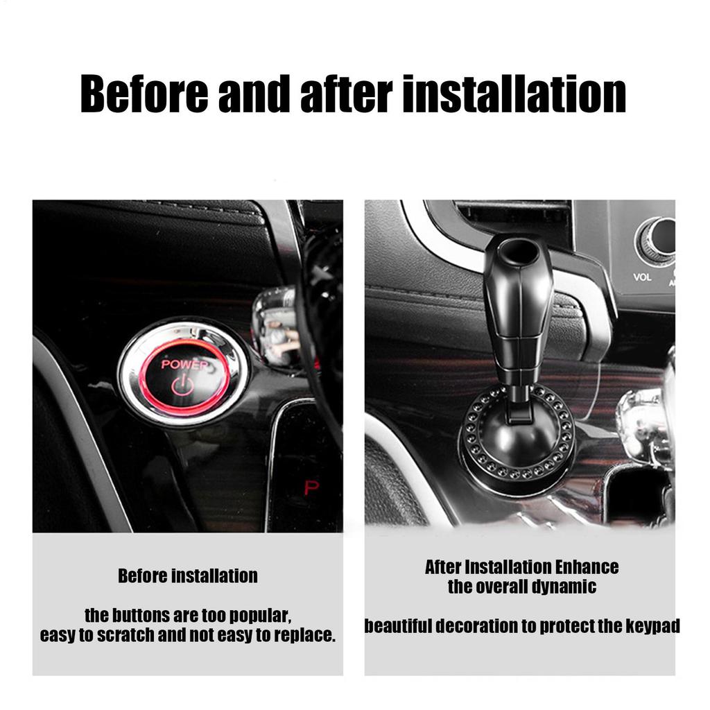 Push Start Button Cover Engine Start Button Cover Interior Decor Push To Start Button Rocker Premium Compact Metal Car Joystick