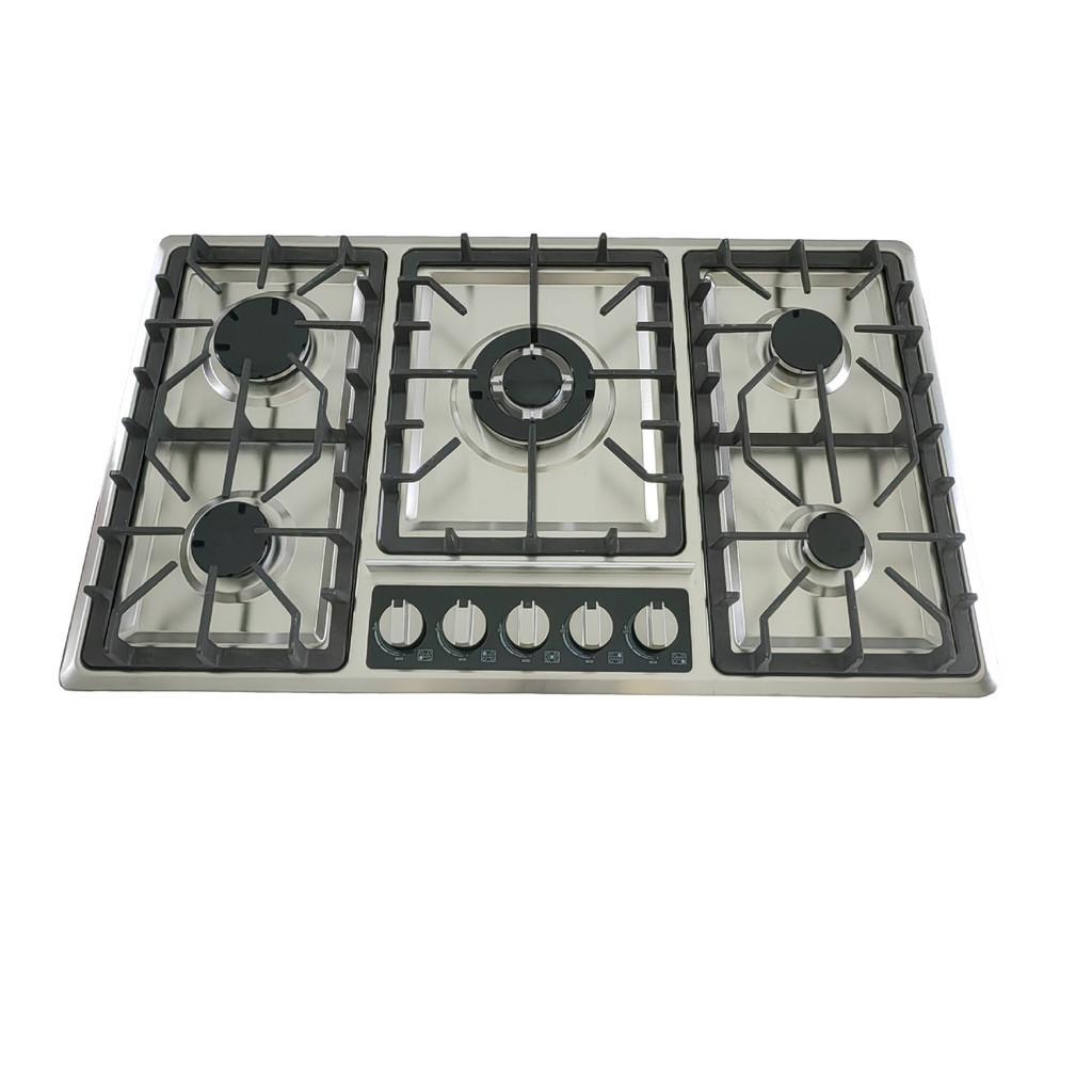 New Embedded Five Head Gas Stove Natural Gas Liquefied Gas Stainless Steel Gas Cooker Household Kitchen Cooking Utensils