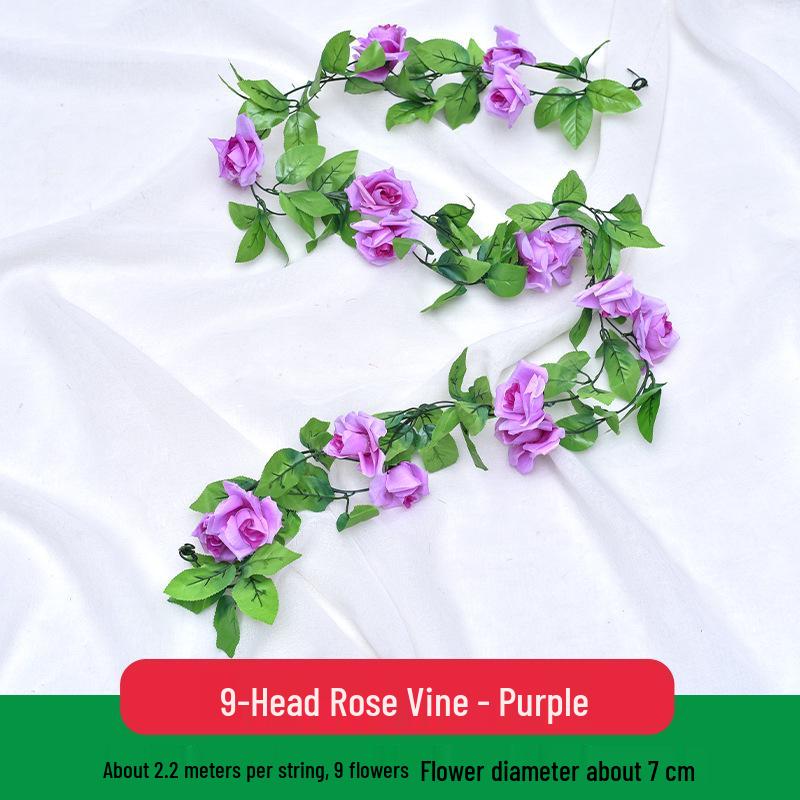 Искусственная роза, цветочная лоза для потолка в помещении, свадебной арки и декора