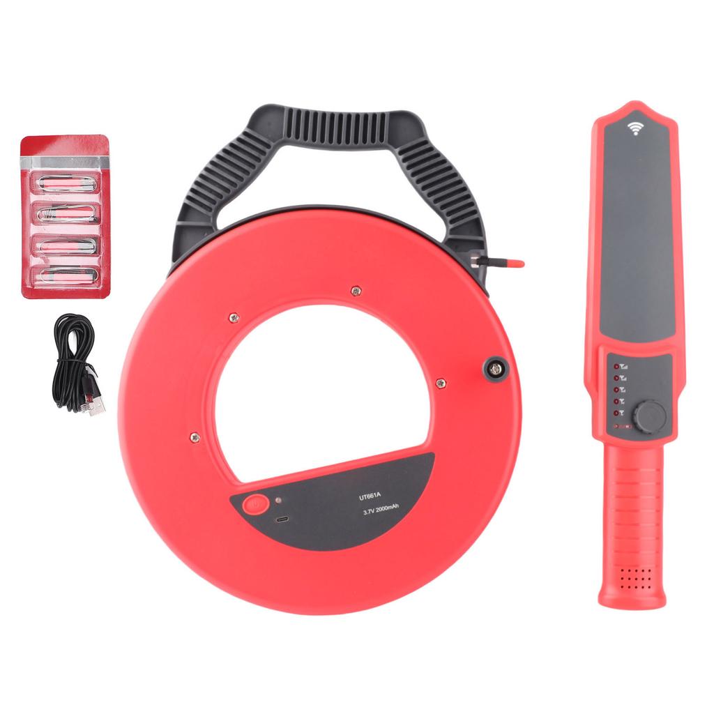 Pipe Blockage Detector 20m Wire Wall Pipe Blockage Locator Water Proof Probe Pipeline Clogging Finder