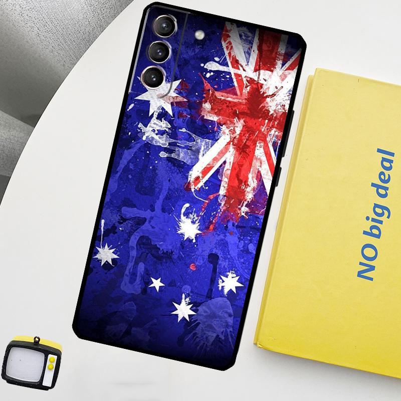 Australien Flagge Handyhülle Für Samsung Galaxy S25 S24 Ultra S20 S21 S22 S23 Plus S9 S10 S24 FE S25 FE Cover