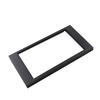 Car Radio Fascia Trim Panel, Double DIN Installation Frame with Black Plastic Surround and Inner Mounting Frame for Center Console Replacement