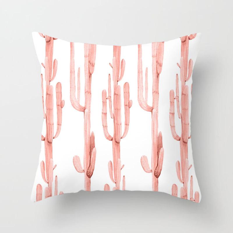 Popular Pink Marble Geometric Series Pillowcases, Home Fabric Sofa Cushion Covers