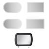Stainless Steel Makeup Mirror Adhesive Vanity Mirror Car Interior Cosmetic Mirror Car Sun Visors Makeup Mirror Universal