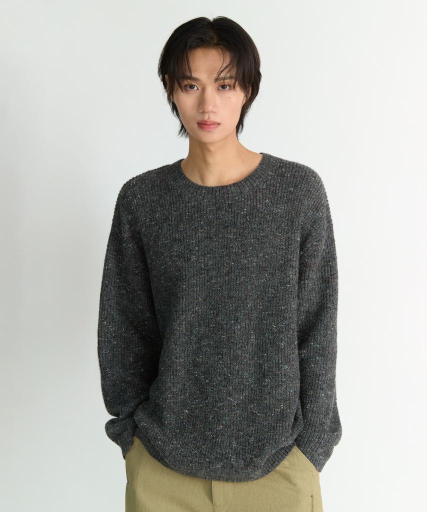 NONBLANK Robin Round Knit_Melange Grey