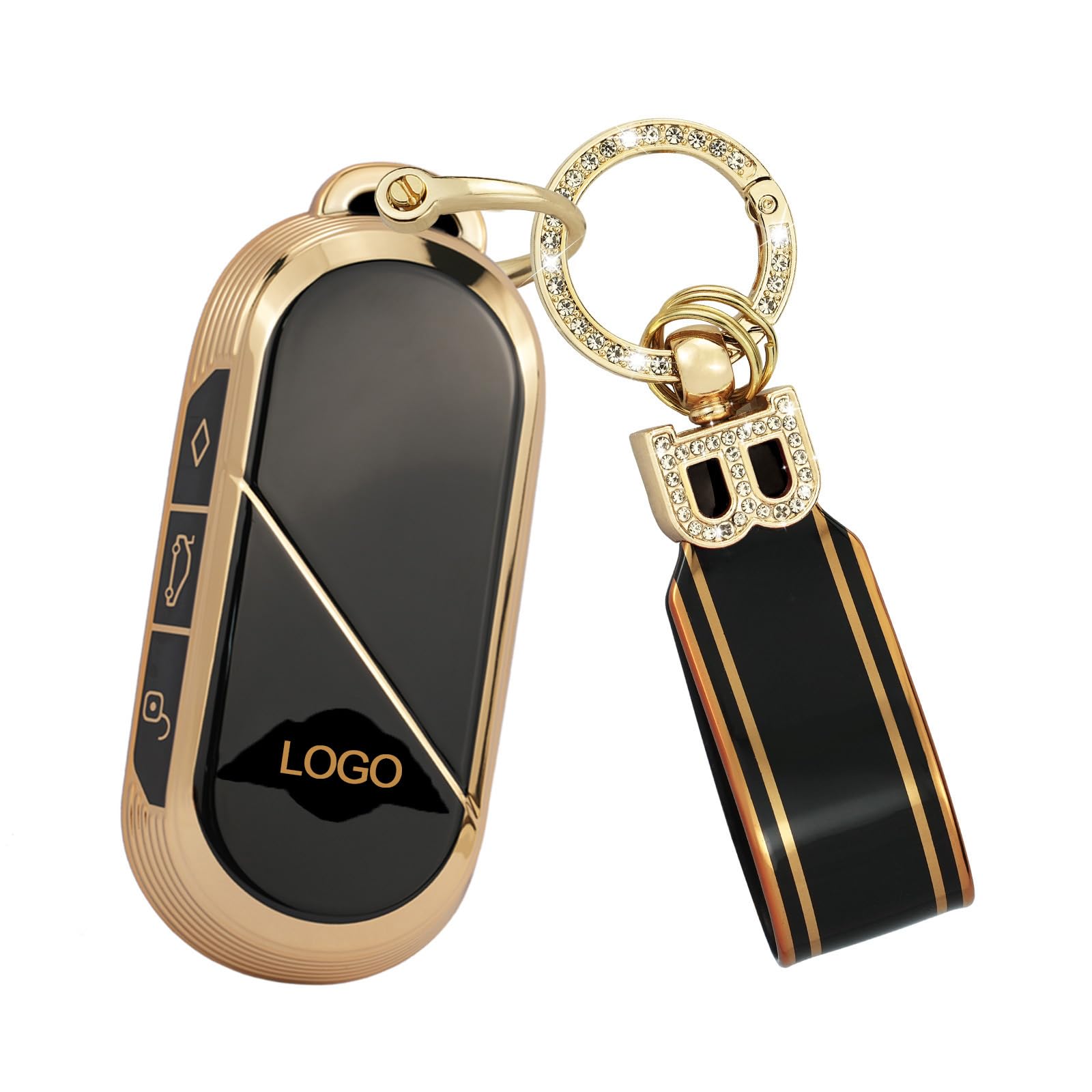 

[KUNIO] Mini Dedicated Side Button Key Case, Key Holder, Silicone Material, Scratch Resistant, Compatible чорний