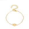 SUMENG 2025 New Fashion Simple Gold Color Letter Name Bangle Jewelry Gifts Tiny Heart Initial Bracelets for Women