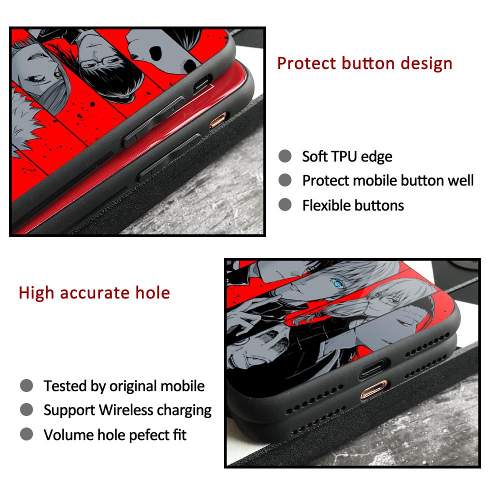 Phone Case for IPhone 14 13 12 11 Pro XS Max 12 13 Mini XR X 8 7 6 6S 14 Plus SE Glass Cover Anime Cartoon Jujutsu Kaisen Case