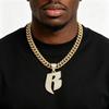Collana Ciondolo Iniziale B Iced Out Unisex Lega Placcata Oro Catena a Maglia Cuban HipHop Bling Personalizzato Streetwear Fascino Gioielli