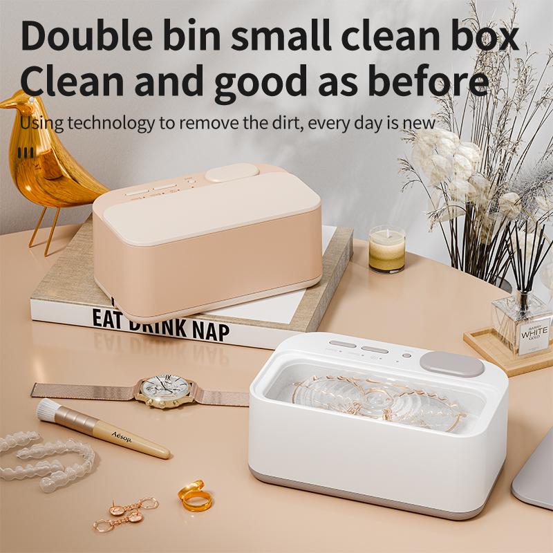 Xiaomi Xiaomi Ultrasonic Cleaner 48Khz with Adjustable Timer Double Bin Jewelry Cleaning Machine Household Vibration Cleaning Tool