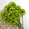 Single Simulated Dandelion, Simulated Flower Ball Chrysanthemum Green Silk Flower Small Handle Bouquet Home Decoration Ornament