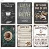 Putuo Decor Coffee Vintage Tin Metal Sign Decorative Plaque Retro Plate Cafe Kitchen Man Cave Coffee Bar Club Wall Decoration
