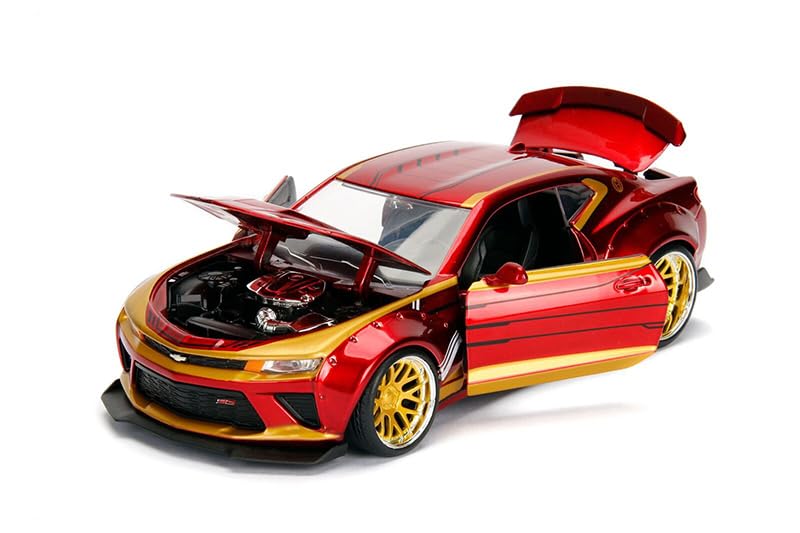 JADA TOYS MARVEL AVENGERS IRON MAN 2016 CHEVY Avengers Iron Man 2016 Chevy Camaro JADA TOYS Scale 124SCALE - & CAMARO" "Marvel & 124