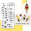 NICOLE DIARY Leopard Flower Nail Stamping Plate Image Transfer Template Geometry Leaf Stainless Steel Stencil Nail Printing Tool