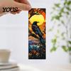 Retro Style Bookmark Stained Glass Flower Bookmark, Floral Acrylic Suncatcher Plant Book Page Marker, Gifts for Bookish, Women Lightweight