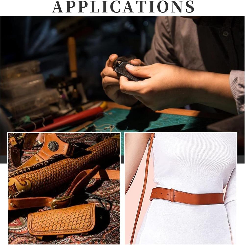 1 Inch Wide Single Side Leather Strip 98 Inch Long Double Sided Smooth Leather Strip for DIY Craft Projects Pet Collars Belts