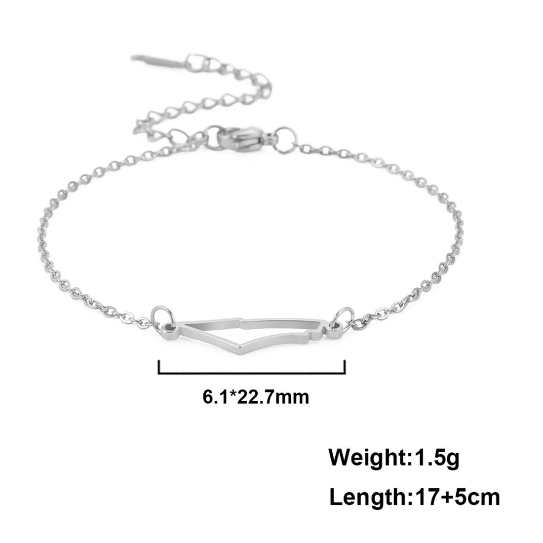 Mountain Range Bracelets for Women Men Stainless Steel Simple Fashion Country Geography Map Bracelet Jewelry Gifts