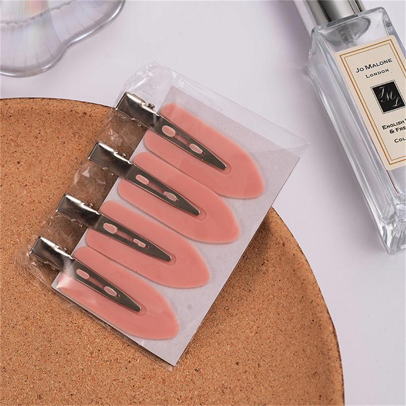 4Pcs/Set Seamless Wide Transparent Hair Clips Protect Hair Makeup Duckbill Clip