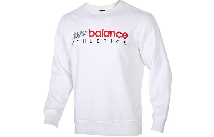 New Balance Essentials Icon Sweatshirts Men s White Crew Neck Moderate Regular AMT01577-WT XXL