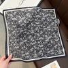 Summer new floral retro thin silk cotton silk scarf high sense fashion foreign style headscarf women's commuting temperament scarf